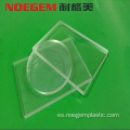 Tablero de plástico acrílico transparente